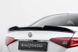 Heck Spoiler Aufsatz Abrisskante 3D passend für Alfa Romeo Giulia schwarz Hochglanz