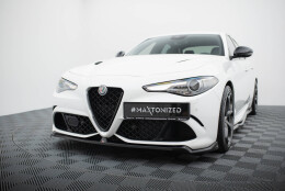 Cup Spoilerlippe Front Ansatz passend für Alfa Romeo Giulia Quadrifoglio schwarz Hochglanz