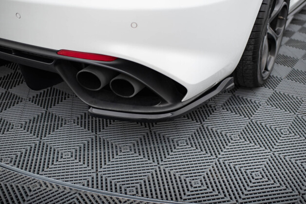 Street+ Heck Ansatz Flaps passend für Alfa Romeo Giulia Quadrifoglio schwarz Hochglanz