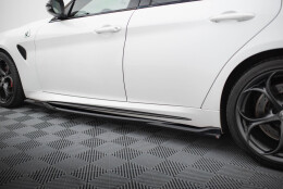 Seitenschweller Ansatz Cup Leisten passend für Alfa Romeo Giulia Quadrifoglio schwarz Hochglanz