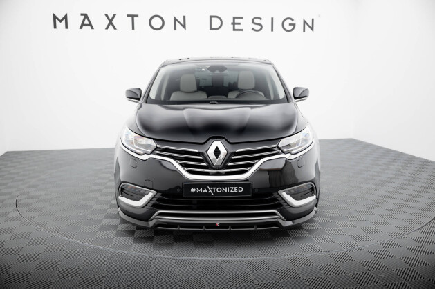 Cup Spoilerlippe Front Ansatz passend für Renault Espace Mk5 Facelift schwarz Hochglanz