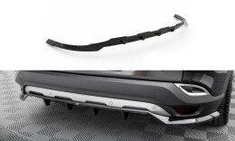 Mittlerer Cup Diffusor Heck Ansatz DTM Look passend für Renault Espace Mk5 Facelift schwarz Hochglanz