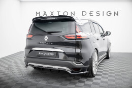 Mittlerer Cup Diffusor Heck Ansatz DTM Look passend für Renault Espace Mk5 Facelift schwarz Hochglanz