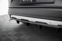Mittlerer Cup Diffusor Heck Ansatz DTM Look passend für Renault Espace Mk5 Facelift schwarz Hochglanz