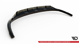 Mittlerer Cup Diffusor Heck Ansatz DTM Look passend für Renault Espace Mk5 Facelift schwarz Hochglanz