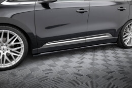 Seitenschweller Ansatz Cup Leisten passend für Renault Espace Mk5 Facelift schwarz Hochglanz