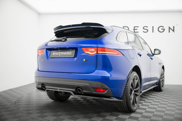 Heck Spoiler Aufsatz Abrisskante für Jaguar F-Pace R-Sport Mk1 Facelift schwarz Hochglanz