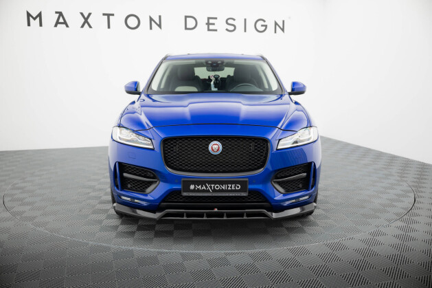 Cup Spoilerlippe Front Ansatz passend für Jaguar F-Pace R-Sport Mk1 schwarz Hochglanz
