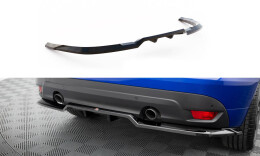 Mittlerer Cup Diffusor Heck Ansatz DTM Look passend für Jaguar F-Pace R-Sport Mk1 schwarz Hochglanz