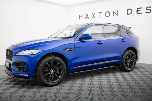 Seitenschweller Ansatz Cup Leisten passend für Jaguar F-Pace R-Sport Mk1 schwarz Hochglanz
