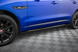Seitenschweller Ansatz Cup Leisten passend für Jaguar F-Pace R-Sport Mk1 schwarz Hochglanz