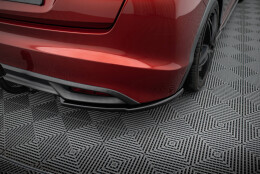 Heck Ansatz Flaps Diffusor passend für Honda Civic Hatchback Mk9 schwarz Hochglanz