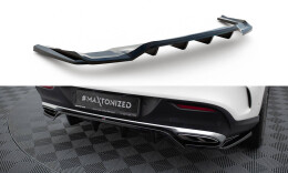 Mittlerer Cup Diffusor Heck Ansatz DTM Look passend für Mercedes-AMG GLE 43 Coupe C292 schwarz Hochglanz