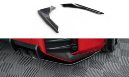 Heck Ansatz Flaps Diffusor passend für BMW M2 M-Performance G87 schwarz Hochglanz