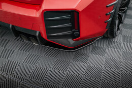 Heck Ansatz Flaps Diffusor passend für BMW M2 M-Performance G87 schwarz Hochglanz