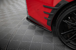 Heck Ansatz Flaps Diffusor passend für BMW M2 M-Performance G87 schwarz Hochglanz