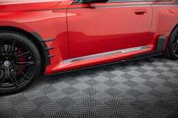 Seitenschweller Ansatz Cup Leisten passend für BMW M2 M-Performance G87 schwarz Hochglanz
