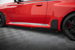 Seitenschweller Ansatz Cup Leisten passend für BMW M2 M-Performance G87 schwarz Hochglanz