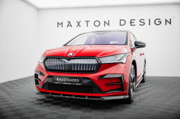 Cup Spoilerlippe Front Ansatz passend für Skoda Enyaq Coupe iV RS schwarz Hochglanz