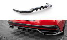 Mittlerer Cup Diffusor Heck Ansatz DTM Look passend für Skoda Enyaq Coupe iV RS schwarz Hochglanz