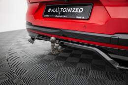 Mittlerer Cup Diffusor Heck Ansatz DTM Look passend für Skoda Enyaq Coupe iV RS schwarz Hochglanz