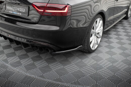 Heck Ansatz Flaps Diffusor V.2 passend für Audi S5 / A5 S-Line Coupe / Cabriolet 8T schwarz Hochglanz