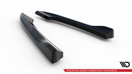 Heck Ansatz Flaps Diffusor V.2 passend für Audi S5 / A5 S-Line Coupe / Cabriolet 8T schwarz Hochglanz