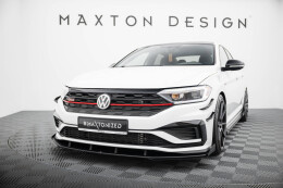 Street Pro Cup Spoilerlippe Front Ansatz passend für VW Jetta GLI Mk7 SCHWARZ+ HOCHGLANZ FLAPS