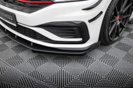 Street Pro Cup Spoilerlippe Front Ansatz passend für VW Jetta GLI Mk7 SCHWARZ+ HOCHGLANZ FLAPS