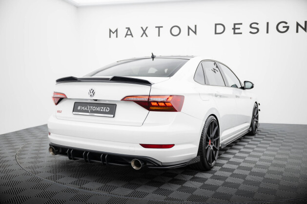Street Pro Heck Ansatz Flaps Diffusor passend für VW Jetta GLI Mk7 SCHWARZ+ HOCHGLANZ FLAPS