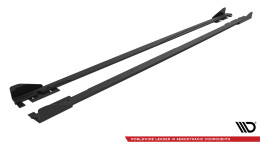 Street Pro Seitenschweller Ansatz Cup Leisten passend für VW Jetta GLI Mk7 SCHWARZ+ HOCHGLANZ FLAPS