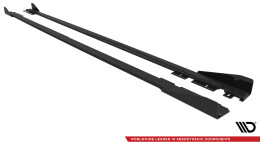 Street Pro Seitenschweller Ansatz Cup Leisten passend für VW Jetta GLI Mk7 SCHWARZ+ HOCHGLANZ FLAPS