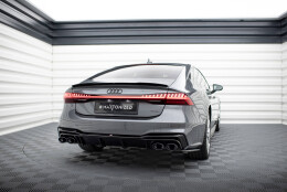 Heck Ansatz Diffusor + Endrohre für Audi A7 S-Line C8 / S7 C8 / C8 Facelift / S7 Facelift