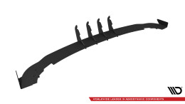 Street Pro Heck Ansatz Diffusor + Flaps passend für Mercedes-Benz A AMG-Line W176 Facelift SCHWARZ-ROT + Hochglanz Flaps