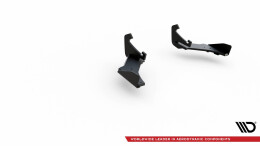 Street Pro Heck Ansatz Diffusor + Flaps passend für VW Golf 7 R FL schwarz-rot+ Hochglanz Flaps