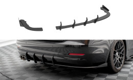 Street Pro Heck Ansatz Diffusor + Flaps passend für BMW 4er Gran Coupe F36 SCHWARZ-ROT + Hochglanz Flaps