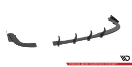 Street Pro Heck Ansatz Diffusor + Flaps passend für BMW 4er Gran Coupe F36 SCHWARZ-ROT + Hochglanz Flaps