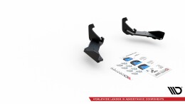 Robuste Racing Heck Ansatz Flaps Diffusor + Flaps für VW Golf 7 R Facelift schwarz Hochglanz