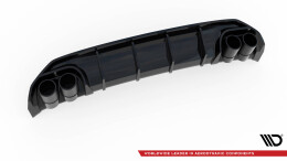 Heck Ansatz Diffusor + Endrohre schwarz passend für Audi A3 S-Line Sportback 8Y schwarz Hochglanz