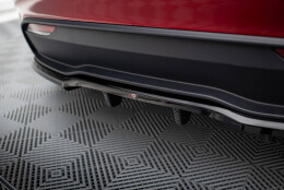 Mittlerer Cup Diffusor Heck Ansatz V.1 passend für Tesla Model 3 Project HighlandFacelift schwarz Hochglanz