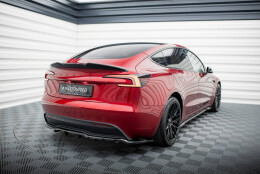 Mittlerer Cup Diffusor Heck Ansatz V.1 passend für Tesla Model 3 Project HighlandFacelift schwarz Hochglanz