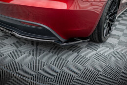 Mittlerer Cup Diffusor Heck Ansatz V.1 passend für Tesla Model 3 Project HighlandFacelift schwarz Hochglanz