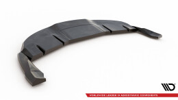 Mittlerer Cup Diffusor Heck Ansatz V.1 passend für Tesla Model 3 Project HighlandFacelift schwarz Hochglanz