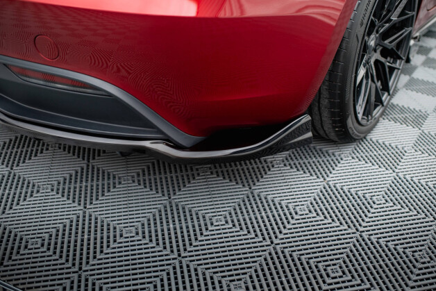Mittlerer Cup Diffusor Heck Ansatz V.2 passend für Tesla Model 3 Project HighlandFacelift schwarz Hochglanz