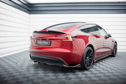 Mittlerer Cup Diffusor Heck Ansatz V.2 passend für Tesla Model 3 Project HighlandFacelift schwarz Hochglanz