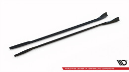 Seitenschweller Ansatz Cup Leisten V.1 passend für Tesla Model 3 Performance Mk1 Facelift schwarz Hochglanz