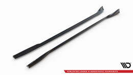 Seitenschweller Ansatz Cup Leisten V.1 passend für Tesla Model 3 Performance Mk1 Facelift schwarz Hochglanz