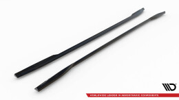 Seitenschweller Ansatz Cup Leisten V.2 passend für Tesla Model 3 Performance Mk1 Facelift schwarz Hochglanz