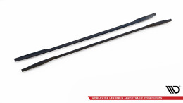 Seitenschweller Ansatz Cup Leisten V.2 passend für Tesla Model 3 Performance Mk1 Facelift schwarz Hochglanz