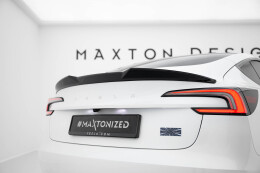Heck Spoiler Aufsatz Abrisskante 3D passend für Tesla Model 3 Performance Mk1 Facelift schwarz Hochglanz